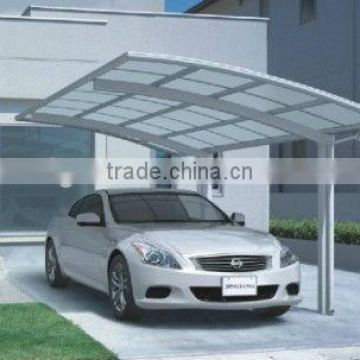High quality aluminium polycarbonate car park for garden shed