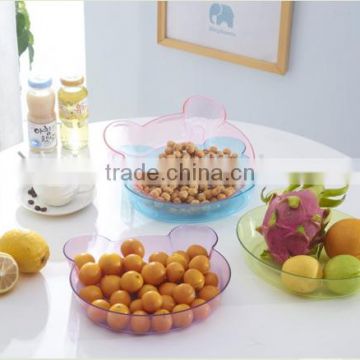 Lovely bear shape fruit plates candy plate