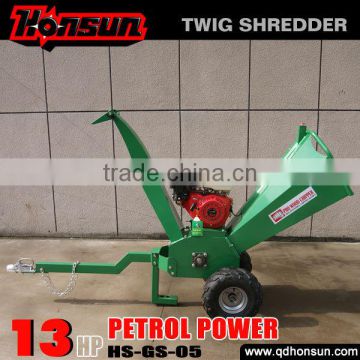 2014 hot selling CE approved wood chipper machine with low price forest hard log chipper shredder with gas engine