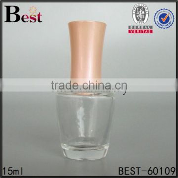 2017 hot selling cosmetic 15ml nail polish glass bottle empty nail polish glass bottle clear round nail polish glass bottle