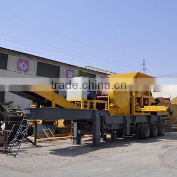 2015 China Unique Tire Mounted Crushing Plant for Mobile Quarry