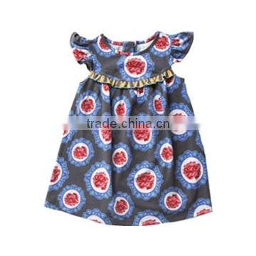 Wholesale designer baby clothes from china girls summer fly sleeve skirt clothing outfit