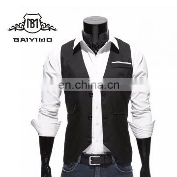 Customized Waistcoat Casual V-neck Sleeveless Jacket Uniform Suit Vest Men