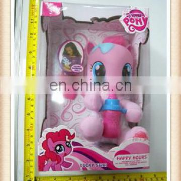 Kids rubber lovely pony horse doll toy