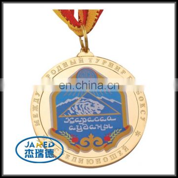 Metal Crafts Souvenir Varnishing Medal with Ribbon Attached