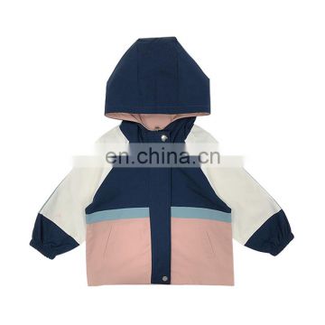 Children's jacket autumn and winter models 2020 new baby windproof western style jacket girls fashionable color matching hooded