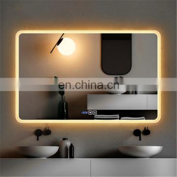 6mm framed wallmounted bathroom mirror with led
