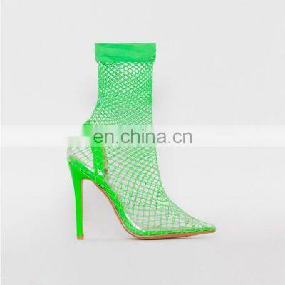 High heel high quality ladies new fashion design sandals shoes women green color shoe