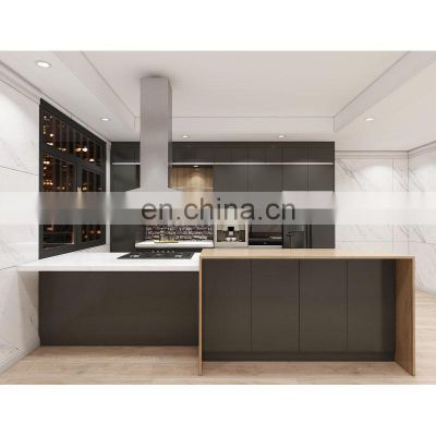 Melamine and lacquer finish kitchen cabinet for home