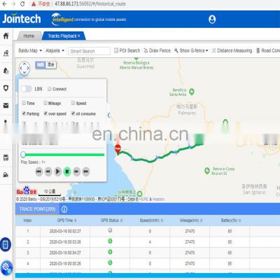 Jointech Cloud GPS tracking software for fleet management
