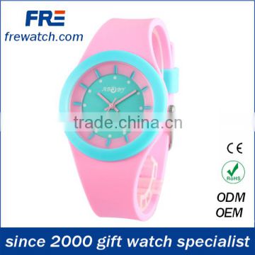 new arriving colorful lady watches with silicone material fashion lady watch customizing