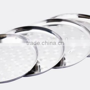 High quality stainless steel bar Tray round serving tray 11' 12'' 13'' 14''
