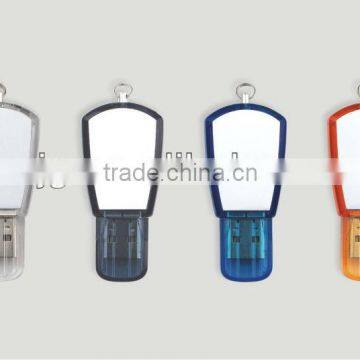 Full Color Portable Plastic USB Flash Drive with Keychain