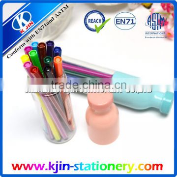 wholesale creative design fashion water color pen with white cap painting for school kids gift
