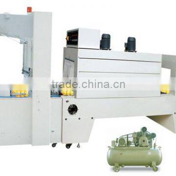 Semi automatic beer bottle shrink wrapping machine