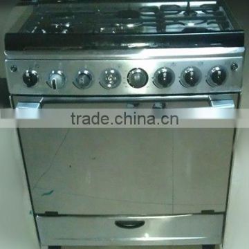 CE 6 burners SS anto free standing gas oven
