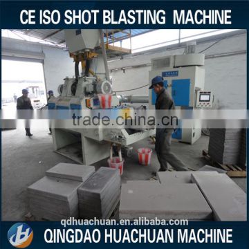 Large stone plate shot blasting burnishing machine