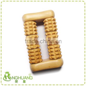 Two-row wooden foot massager