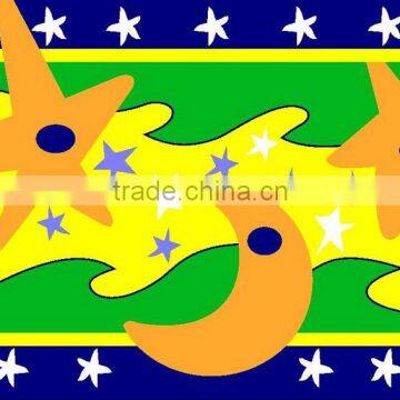 40x60cm super soft waterproof Star and Moon design bath mat.