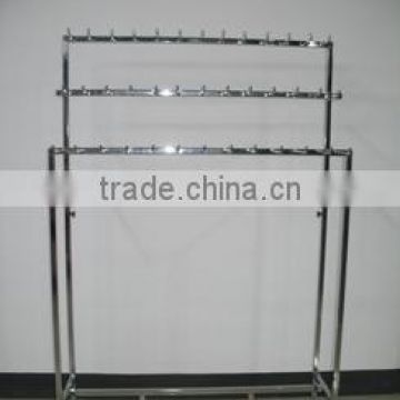 stainless steel belts display stand with racks