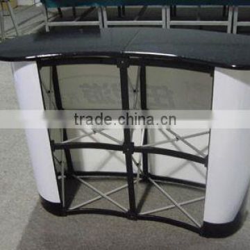 Promotional aluminum material collapsible 2*2 pop up advertising desk