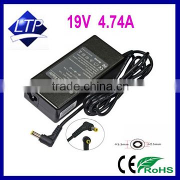 CE Rohs approved laptop Adapter 19V 4.74A 5.5*2.5mm power supply for Acer 5315 90W notebook charger