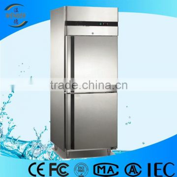 500L 2 doors restaurant upright commercial stainless steel freezer