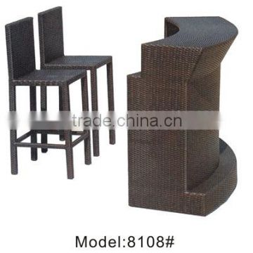 Living room bar table & chairs PE rattan Bar Chair & tables counter table & chair