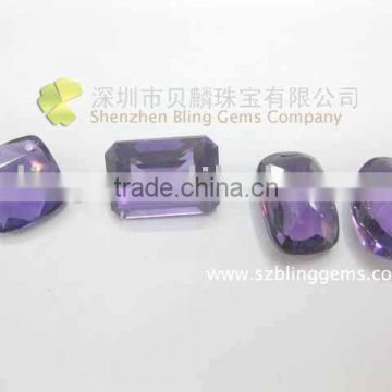 Wholesale gemstone Synthetic amethyst faceted cabochon