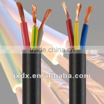 PVC insulation&sheath 3 core power cable 6mm with flexible copper for home appliances 300/500V