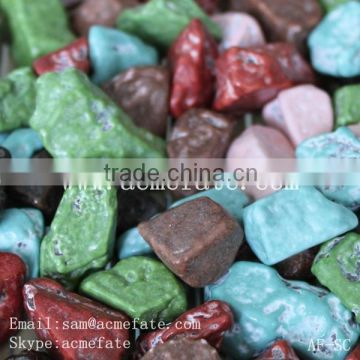 multi colored chocolate stone shaped