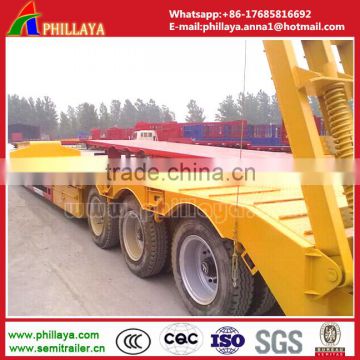 60 Ton Drop deck/Step deck Lowbed Semi Trailer for Heavy Equipment Use, 3 Axles type