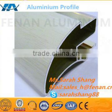 Aluminum profile for window of wood finish