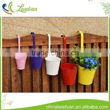 small size patio garden yellow outdoor balcony wholesale metal vases for flower