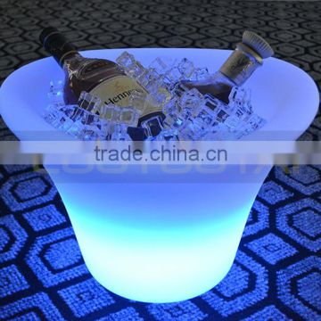 led light glowing win bucket/led ice bucket /led illuminated ice wine bucket