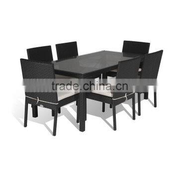 2017 Sigma high end weatherproof restaurant plastic rattan dubai dining tables and chairs