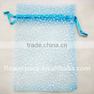 9*12cm customed logo printed Organza gift pouch