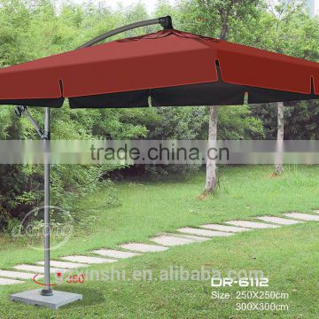 2.5*2.5m,3*3m square side posted outdoor sun umbrella/waterproof banana UV-proof umbrella for outdoor