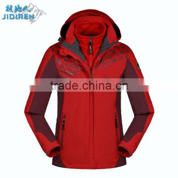 Outdoor clothing winter jacket for woman&waterproof polyester windbreaker jacket