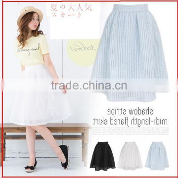 2015 new fashion women simple casual tulle puffy skirt for summer