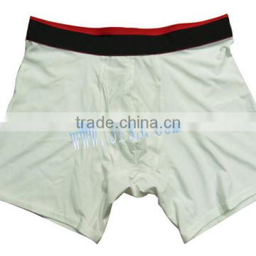 plain white cotton front open mens funny underwear boxer shorts