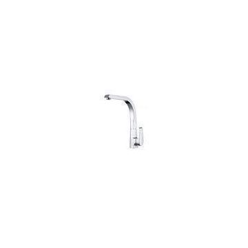 Square Single Lever Kitchen Mixer Tap , Single Handle Brass Kitchen Faucets