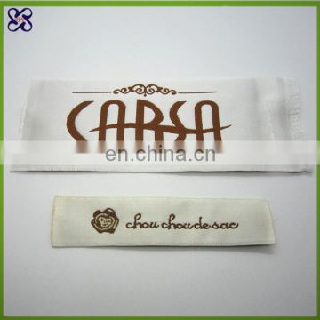 High quality woven damask label/Clothing label maker