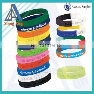 2015 Promotion Silicone rubber bracelet with imprint wholesale