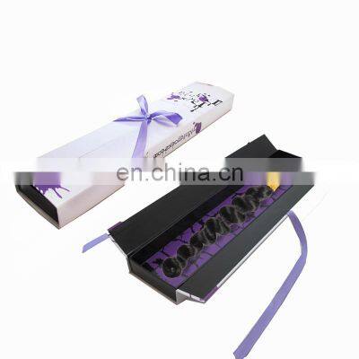 Custom human paper wig and bundle boxes for hair silk extension packaging box