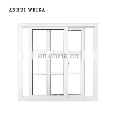 China Factory Upvc horizontal Single sliding windows glass glazed sash upvc pvc sliding