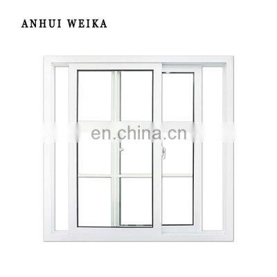 China Factory Upvc horizontal Single sliding windows glass glazed sash upvc pvc sliding