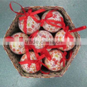 polystyrene foam Christmas ball covered with paper-EPS foam christmas ball for christmas promotion