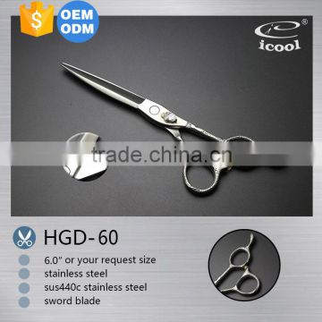 ICOOL HGD-60 440c high quality sword blade hair scissors