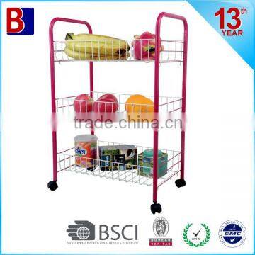 3 tiers spray powder kitchen trolley